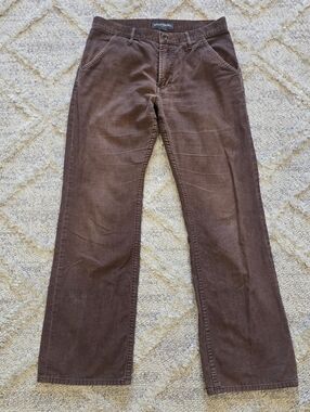 Banana Republic Womens Corduroy Bootcut Pants Sz 31x32 Brown Stretch Cotton